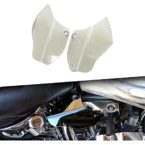 Motorcycle Air Heat Deflector Air Deflector Reflective Saddle Shields Fit for Harley Softail Fat Boy FXST FXST FLSTF 2000-2017 (Black)