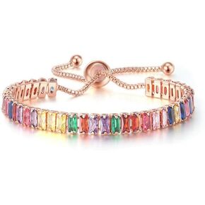 Fashion Charm Tennis Bracelet for Women Crystal Zircon Jewelry Adjustable Gold Silver Color Box Chain Bracelets Gift Attractive