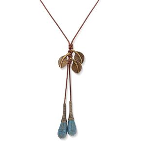 Minachi Boho Hippie Blue Ceramic Bead Lucky Long Necklace Bohemian Jewelry Gift