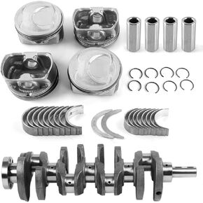 G4KJ 2.4L Engine Crankshaft w/Piston Connecting Rod Set Fits for Hyundai Santa Fe/Sonata/Tucson, Kia Optima/Sorento 2.4L DOHC OE G4KJ 23111-2G200 23040-2G500 23410-2G500 2102025120