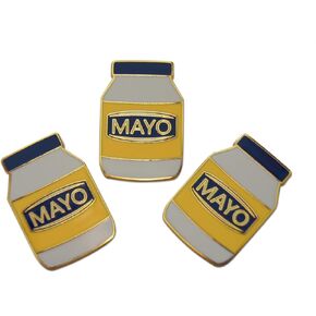 Novel Merk Condiment Bottles – Mayo, Ketchup, or Other Lapel Pin, Hat Pin & Tie Tack Set with Clutch Back
