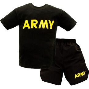 New Trooper Children's US Army PT Uniform T-Shirt and Shorts Set