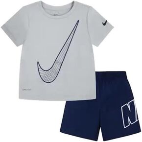 Nike Kids' Toddler Boys Dri-FIT Graphic T-Shirt & Shorts Set (BLUE VOID/WHITE, 4T/98-104cm/3-4 Years)