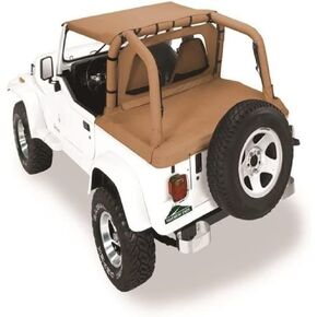 ينتهي الرصيف بواسطة Bestop 41423-35 ستارة الكابينة الماس الأسود لعام 2003-2006 Wrangler TJ