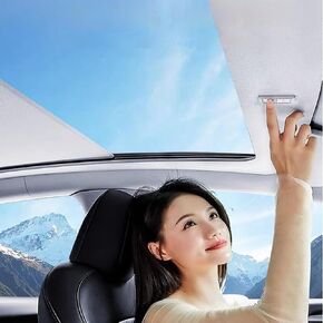 سقف Sunshade الكهربائي التلقائي لـ Tesla Model 3 2019-2025 - حماية الأشعة فوق البنفسجية ، المحرك الهادئ ، التحكم الصوتي ، الإضاءة المحيطة (الطراز 3 ، يدوي)