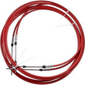 2pcs 16ft 5 Meter 197 Inch Marine Type 3300 / 33C Throttle Shift Remote Control Box Cable for Yamaha Outboard Engine Boat Motor Steering System Red Stylish Design