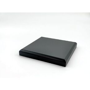 قاعدة عرض خشبية مربعة MDF مع OGEE EDGE ، 5.5 × 5.5 بوصات ، شاشة فنية ، حامل النحت ، عرض تمثال ، عرض مجوهرات نمط الحد الأدنى معرض الأسود