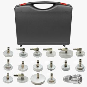 Bleeder Adapter Kit 17PCS Master Cylinder Bleeder Kit, Brake Bleeder Adapter car, with Storage Box, for Most Vehicle Brake Fluid Systems