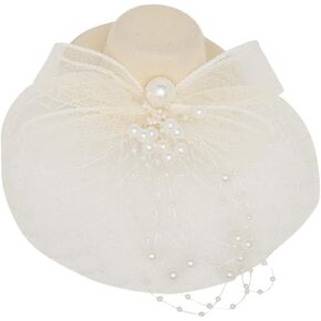 Radhu & Kabby Fascinator Hat for Women |Includes Alligator Clip & Headband | Hair Accessory