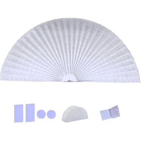 Ripple Shape Arch Window Pleated Blinds Half Circle Window Shades Cordless Non-Woven Self Adhesive Shades Half Moon Round Window Cover Easy to Cut & Install (White, 22 * 44inch)