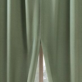 Sun Zero Belize 2-Pack Magnetic Closure Look Look Theatre Tather Grade 100 ٪ Blackout Back Back Curtain Plane ، 52 "× 96" ، Sage Green