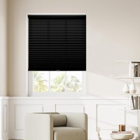 Dez Forpurnings cordless 1 "Signature Light Filtering Shaded Plateed Sade ، 58" W × 60 "H ، Black