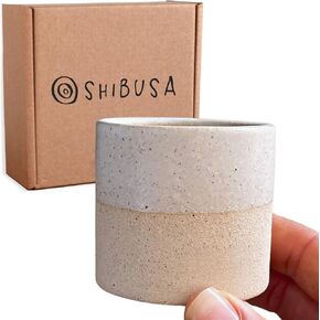 SHIBUSA Match Holder with Striker | Cute Ceramic Match Jar - Perfect for Candles or Bathroom Decor | Australian Designer | Lights All Matches | Extra 4 Striker Papers