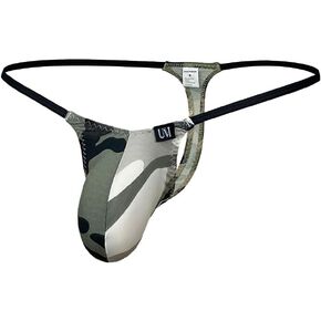 COMLIFE Men's Sexy Low Rise Thong T-Back Bulge Pouch Bikini Briefs