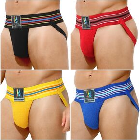 Casey Kevin Men's Jock Strap Underwear Sexy Jockstrap, Athletic Supporter 4 Pack
