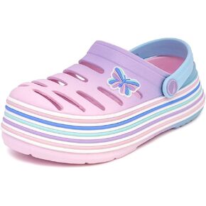 تسد من Nautica Kid's Girls Slogs على منصة شرائح حديقة أحذية المياه الصنادل الشاطئ الشاطئ للأطفال الداخليين في الهواء الطلق
