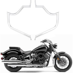 Engine Guard Highway Bar Highway Crash Bar Compatible with Yamaha DragStar 1100 Vstar 1100 XVS1100 Classic Custom Silverado (Chrome)