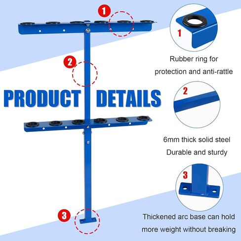 Vertical Hand Rack for Enclosed Landscaping Truck Trailer Garage or Shed Walls Holds 6 Tools for Shovels, Rakes, Hoes, Open Trailer Storage, 1 Pack (Black) in Saudi Arabia