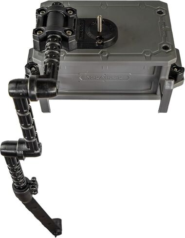 YakAttack CellBlok Battery Box and SwitchBlade Transducer Arm Combo for Kayak Fish Finder Setups, Black/YakAttack Orange (CLB-1003-OG) | Kayak Fishing Accessories in Kuwait
