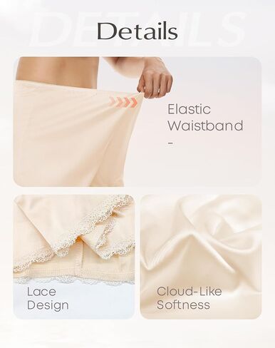 Subuteay Pettipants Womens Culotte Half Slip Skirted Shorts Under Dress Lace Trim in Saudi Arabia