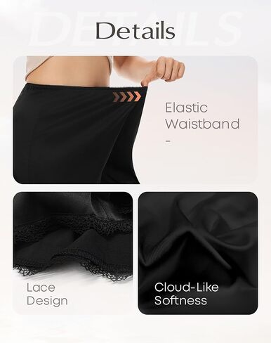 Subuteay Pettipants Womens Culotte Half Slip Skirted Shorts Under Dress Lace Trim in Saudi Arabia