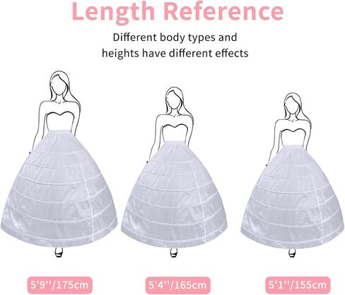 نساء كرينولين نسائي 4 و 6 أطواق تنورة A-Line Underskirt Ball for Wedding Prom Flower Girl Dresses in Kuwait