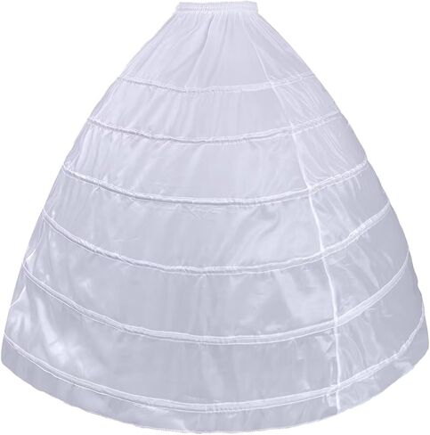 نساء كرينولين نسائي 4 و 6 أطواق تنورة A-Line Underskirt Ball for Wedding Prom Flower Girl Dresses in Kuwait