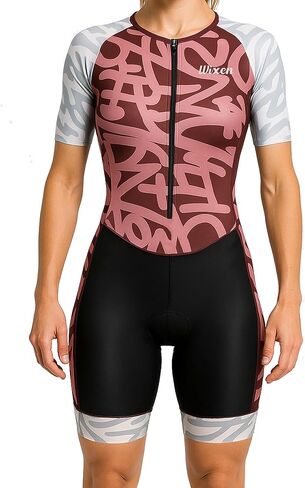 WIXEN PRO Race Suit Women Triathlon Suit Sleeve Trisuit Aerodynamic Bike Run swim Suit Back Pocket in Kuwait