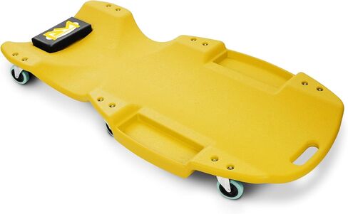 PM PERFORMOTOR Inches Heavy-Duty Low-Profile Roller Automotive Creeper with Padded Headrest, Orange,PM-TOL-CPC48-OG in Saudi Arabia