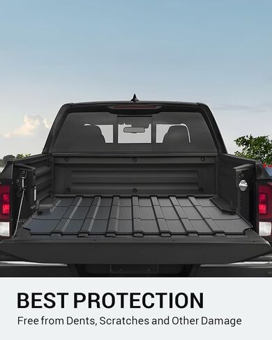 Ecarzo 2025 حصيرة سرير مطورة متوافقة مع 2025-2019 شيفروليه سيلفرادو/GMC Sierra 2500 3500 HD الملحقات 6.8 قدم بطانة السرير التقاط حصيرة شحن ، حماية الطقس TPE ثقيلة السرير الجذع in Kuwait