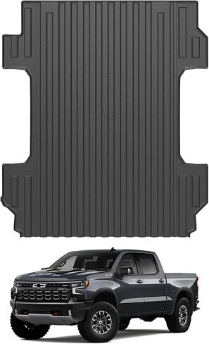 Ecarzo 2025 حصيرة سرير مطورة متوافقة مع 2025-2019 شيفروليه سيلفرادو/GMC Sierra 2500 3500 HD الملحقات 6.8 قدم بطانة السرير التقاط حصيرة شحن ، حماية الطقس TPE ثقيلة السرير الجذع in Kuwait