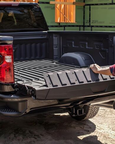 Ecarzo 2025 حصيرة سرير مطورة متوافقة مع 2025-2019 شيفروليه سيلفرادو/GMC Sierra 2500 3500 HD الملحقات 6.8 قدم بطانة السرير التقاط حصيرة شحن ، حماية الطقس TPE ثقيلة السرير الجذع in Kuwait