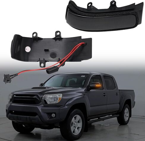 LED Side Mirror Sequential Dynamic Blinker Turn Signal Lights Compatible with Tacoma 2016-2022, for RAV4 2019-2023, for Highlander MK4 XU70 LM 2020-2023, for Alphard 2016-2019, Smoked Lens in Kuwait