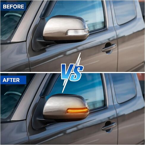 LED Side Mirror Sequential Dynamic Blinker Turn Signal Lights Compatible with Tacoma 2016-2022, for RAV4 2019-2023, for Highlander MK4 XU70 LM 2020-2023, for Alphard 2016-2019, Smoked Lens in Kuwait