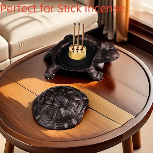 Incense Burner, Incense Holder with Incense Stick Holder, Vintage Censer Metal Turtle Ash Catcher, use for Stick or Coil Incense, Sage Cones and Frankincense in Saudi Arabia