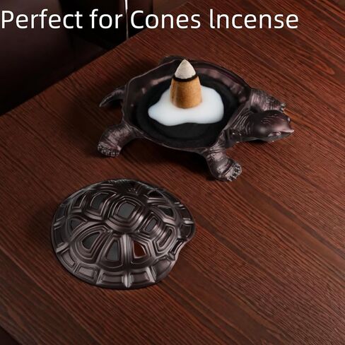 Incense Burner, Incense Holder with Incense Stick Holder, Vintage Censer Metal Turtle Ash Catcher, use for Stick or Coil Incense, Sage Cones and Frankincense in Saudi Arabia