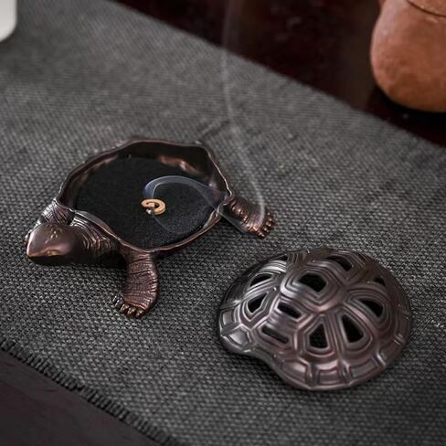Incense Burner, Incense Holder with Incense Stick Holder, Vintage Censer Metal Turtle Ash Catcher, use for Stick or Coil Incense, Sage Cones and Frankincense in Saudi Arabia