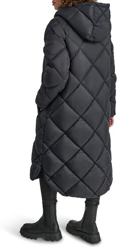DKNY Women's Hooded Diamond Quilt Long in Saudi Arabia