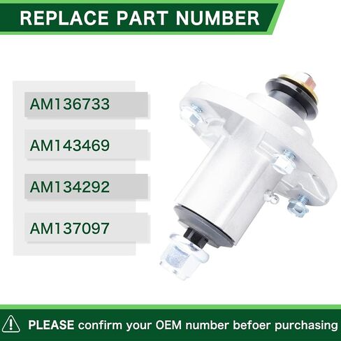 2 Pack AM136733 Spindle Assembly Replace John Dee re AM143469 AM134292 AM137097 Compatible with John Dee re Z225 X300 Z245 X304 X310 X324 Lawn Tractors in Saudi Arabia