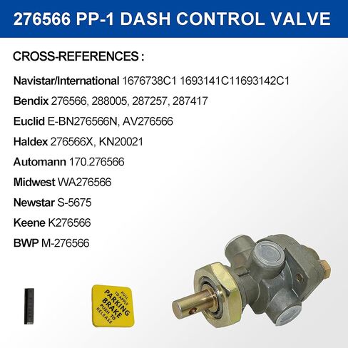 276566 PP-1 Dash Control Valve - 20PSI 1/8" Push/Pull Control Valve Replacement for Bendix 276566 277015|Haldex KN20021| - Truck and Trailer Dash Air Valve for Parking Emergency Brake Contol in Kuwait