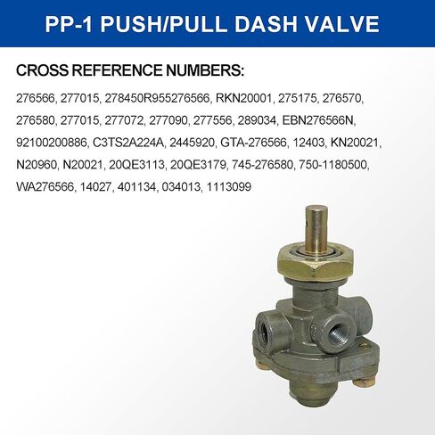 276566 PP-1 Dash Control Valve - 20PSI 1/8" Push/Pull Control Valve Replacement for Bendix 276566 277015|Haldex KN20021| - Truck and Trailer Dash Air Valve for Parking Emergency Brake Contol in Kuwait