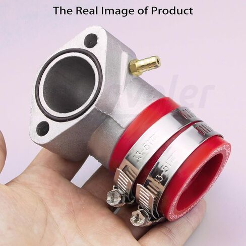 Intake Manifold Boot Performance Aluminum Red Aftermarket Replacement Parts Compatible for GY6 150cc Scooter Moped ATV Go-Kart. in Kuwait