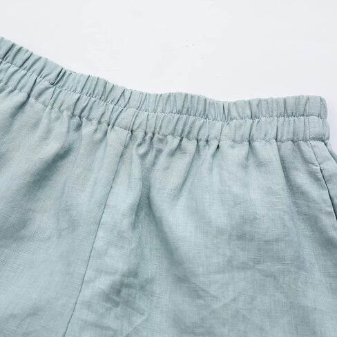 Amazhiyu Women’s 100% Linen Casual Summer High Waist Shorts with Pockets in Saudi Arabia