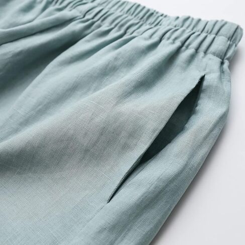Amazhiyu Women’s 100% Linen Casual Summer High Waist Shorts with Pockets in Saudi Arabia