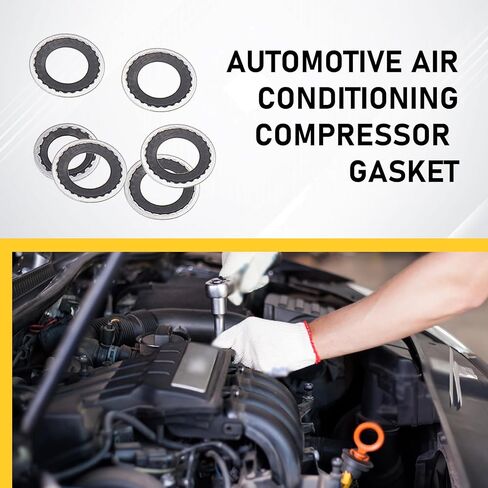 30 PCS Automobile Automobile Conference Compressor Repress Port Combination مجموعة مزيج من حشيشات ، حشيات مقاومة للدرجات عالية من درجة الحرارة ، أختام مضخة التبريد ، عالمي للسيارات (أسود) in Saudi Arabia