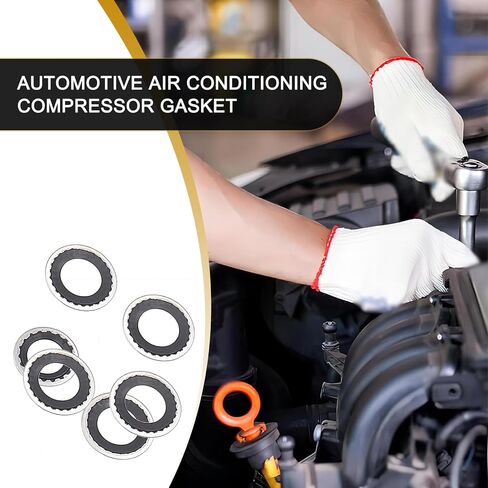 Pack-30 Automotive Air Conditioning Compressor Port Gaskets, Multi-specification Sealing Gaskets, Universal Maintenance Accessories, for Most Cars (Black) in Saudi Arabia