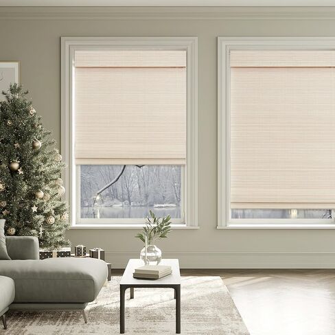 Bamboo Roman Shades - 22.5" W x 48" H Light Filtering Blinds for Windows, Natural Premium Quality Indoor Blinds for Living Room, Bedroom, or Office in Saudi Arabia