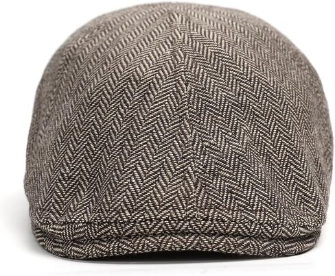 BQCWOCF Fashion Flat Lvy Newsboy Cap for Men Classic Herringbone Hat Trucker Irish News Gatsby Golf Hat Gray in Saudi Arabia