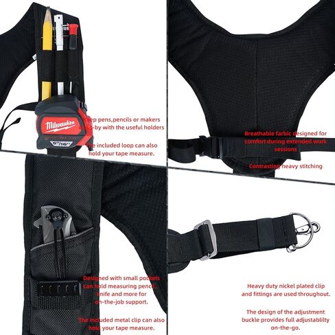 MELOTOUGH Tool Belt Suspenders Work Belt Suspenders for Men Big and Tall Construction Bag Suspenders Padded Work belt for Carpenter/Electrician/Roofing/Farmer work(Y Back) in Saudi Arabia