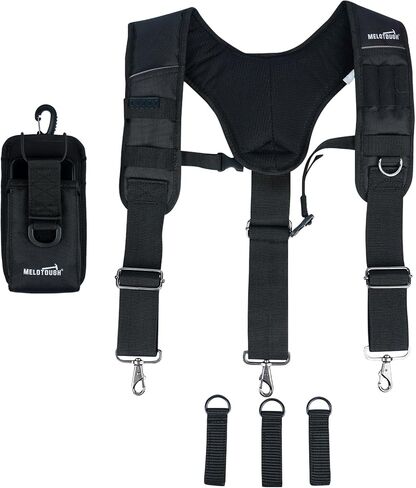 MELOTOUGH Tool Belt Suspenders Work Belt Suspenders for Men Big and Tall Construction Bag Suspenders Padded Work belt for Carpenter/Electrician/Roofing/Farmer work(Y Back) in Saudi Arabia